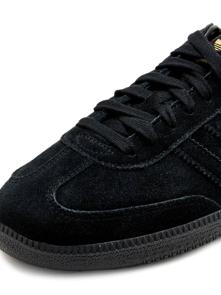 adidas Samba Suede-Leather Sneakers — Black — Size US M 7 - US W 8.5 — Top View