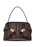 Ferragamo Medium Hug Gancini Buckles Eel Skin Shoulder Bag — Same as shown — Size One Size — Front View