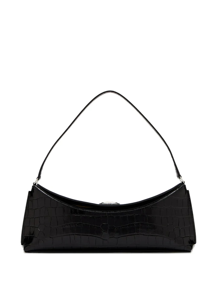 Jacquemus A Clutch Ovalo Crocodile Embossed Shoulder Bag — Same as shown — Size One Size — Front View