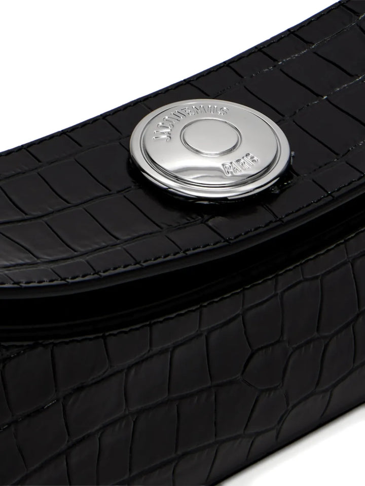 Jacquemus A Clutch Ovalo Crocodile Embossed Shoulder Bag — Same as shown — Size One Size — Top View