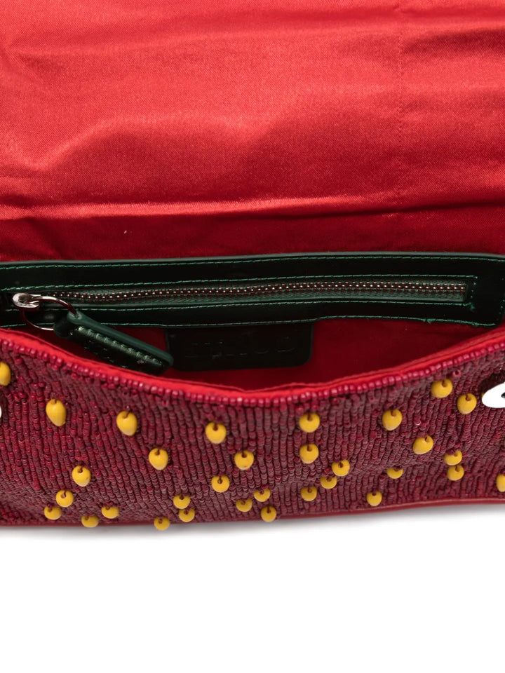 Staud Tommy Beaded Strawberry Motif Shoulder Bag — Same as shown — Size One Size — Detail View