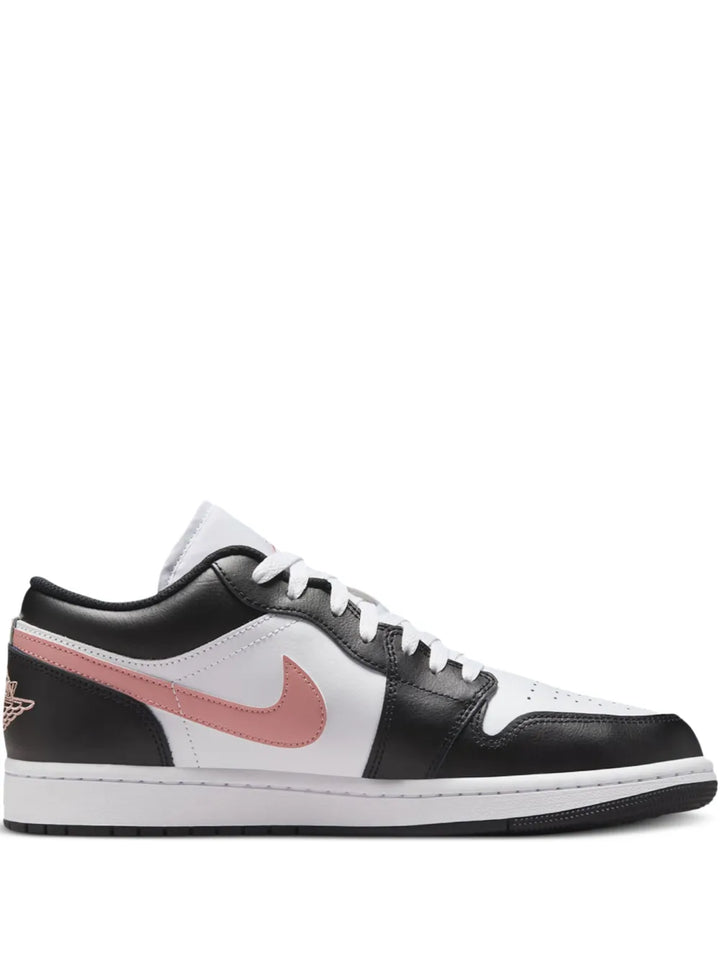 Air Jordan 1 Black Rust Pink Sneakers — Black — Size US M 6.5 - US W 8 — Front View