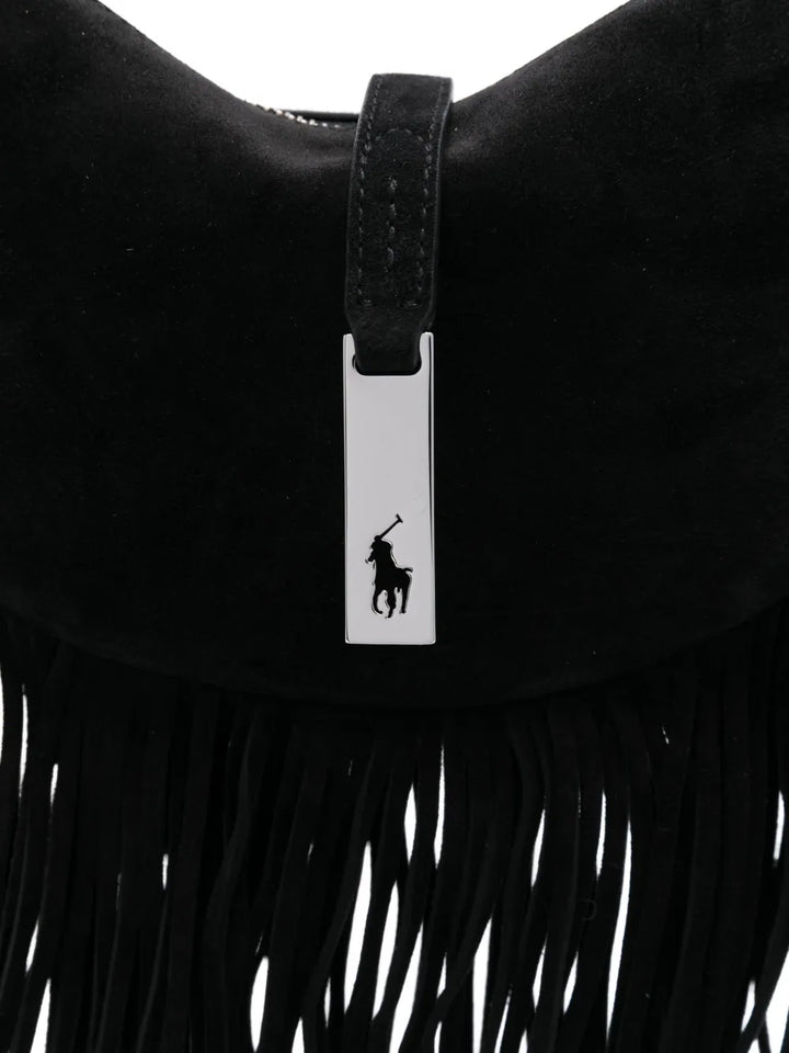 Polo Ralph Lauren Fringed Suede Shoulder Bag — Same as shown — Size One Size — Top View