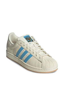 adidas Superstar Lionel Messi Cream White/Semi Blue Burst Sneakers — White — Size US M 10.5 - US W 12 — Side View