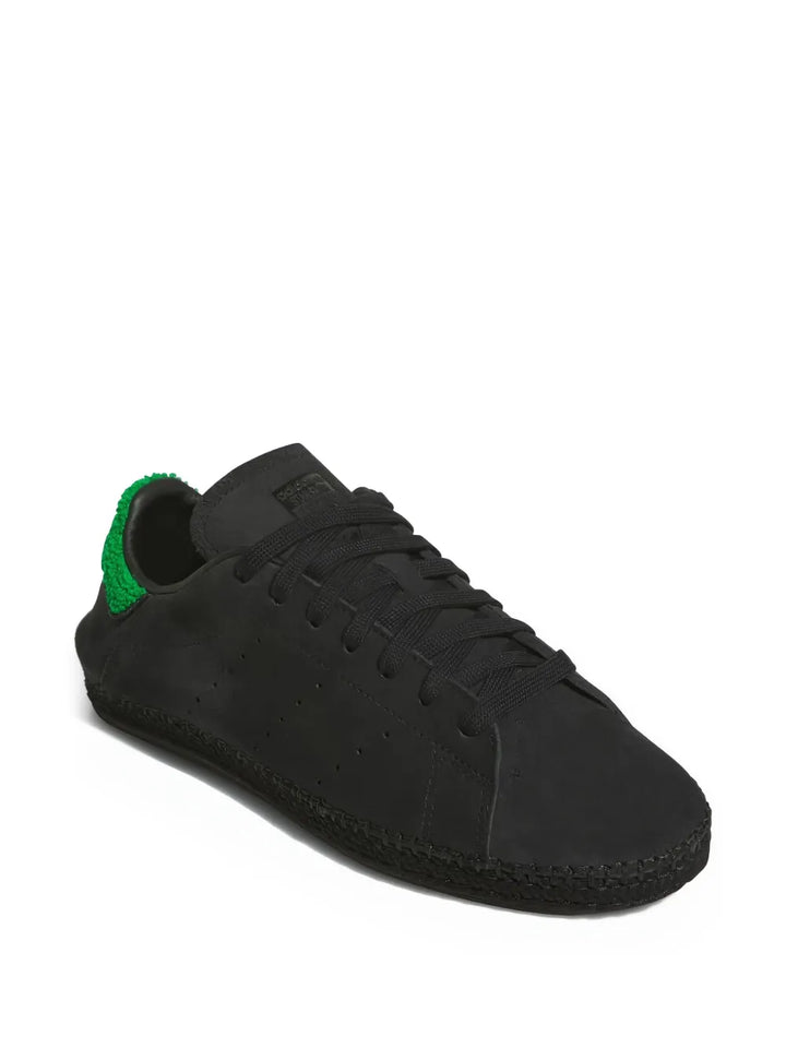 adidas Stan Smith Core Black/Green Sneakers — Black — Size US M 8 - US W 9.5 — Side View