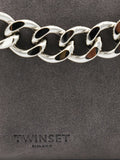 Twinset Liliane Chain Embellished Suede Shoulder Bag — Same as shown — Size One Size — Top View