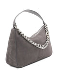 Twinset Liliane Chain Embellished Suede Shoulder Bag — Same as shown — Size One Size — Back View