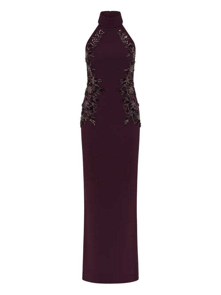 Rebecca Vallance Beatrice Maxi Dress — Purple — Size XS — Front View