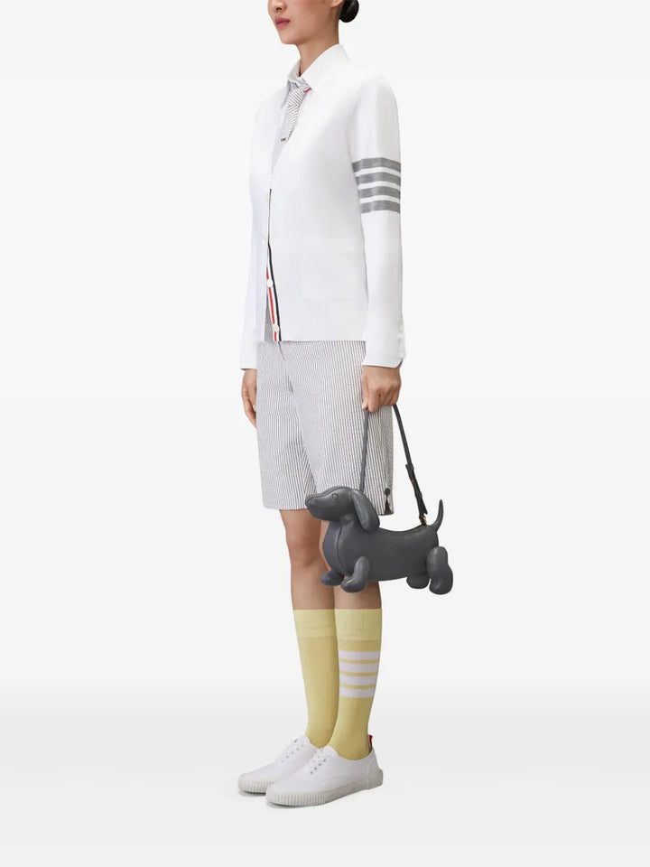 Thom Browne Hector Pebble Grain Leather Shoulder Bag — Same as shown — Size One Size — Back View
