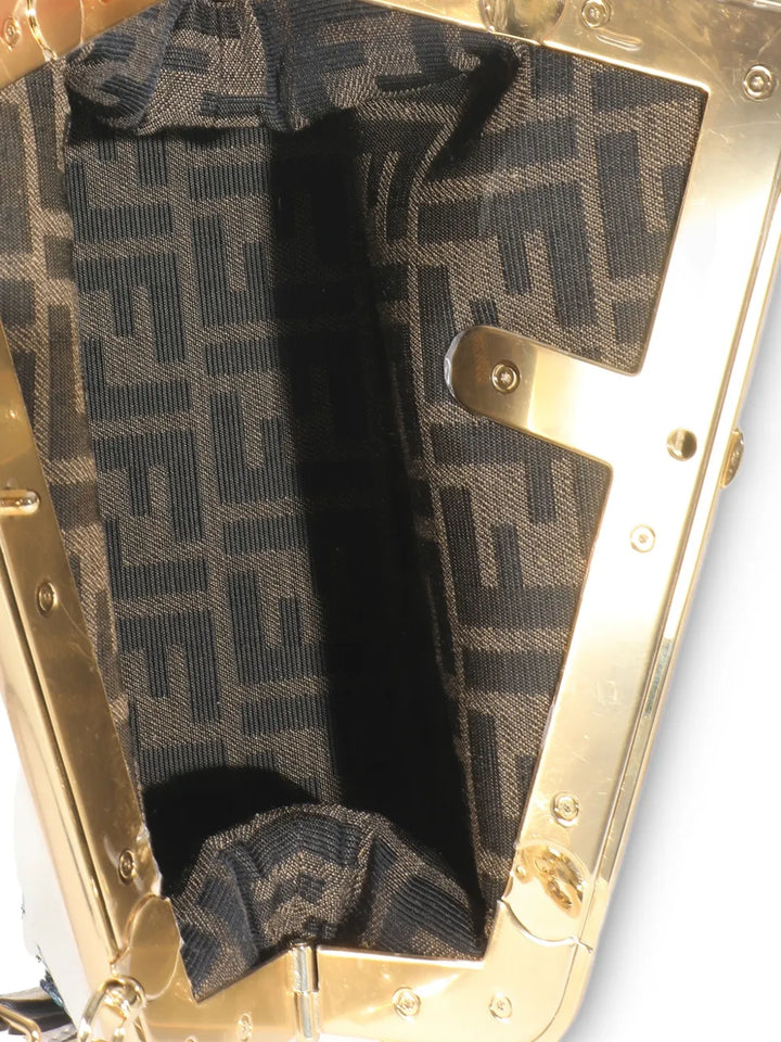 Fendi Pre Owned Astrology Embroidered Canvas Bag — Same as shown — Size One Size — Detail View