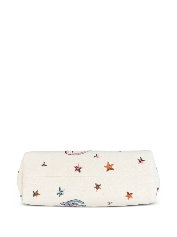 Fendi Pre Owned Astrology Embroidered Canvas Bag — Same as shown — Size One Size — Top View