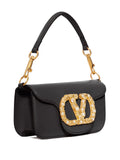 Valentino Garavani Vlogo Embellished Clasp Leather Shoulder Bag — Same as shown — Size One Size — Back View