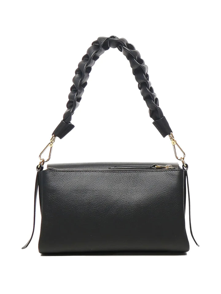 Coccinelle Braided Handle Leather Shoulder Bag — Same as shown — Size One Size — Side View