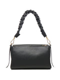 Coccinelle Braided Handle Leather Shoulder Bag — Same as shown — Size One Size — Side View