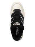 adidas Three-Stripes Leather Trainers — Off-White — Size US M 9.5 - US W 11 — Top View