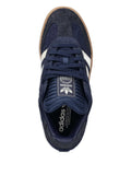 adidas Samba Xlg Three-Stripe Suede Sneakers — Navy Blue — Size US M 9 - US W 10.5 — Detail View