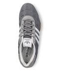 adidas Adiracer Lo Quilted 3-Stripe Sneakers — Grey — Size US M 4.5 - US W 6 — Top View
