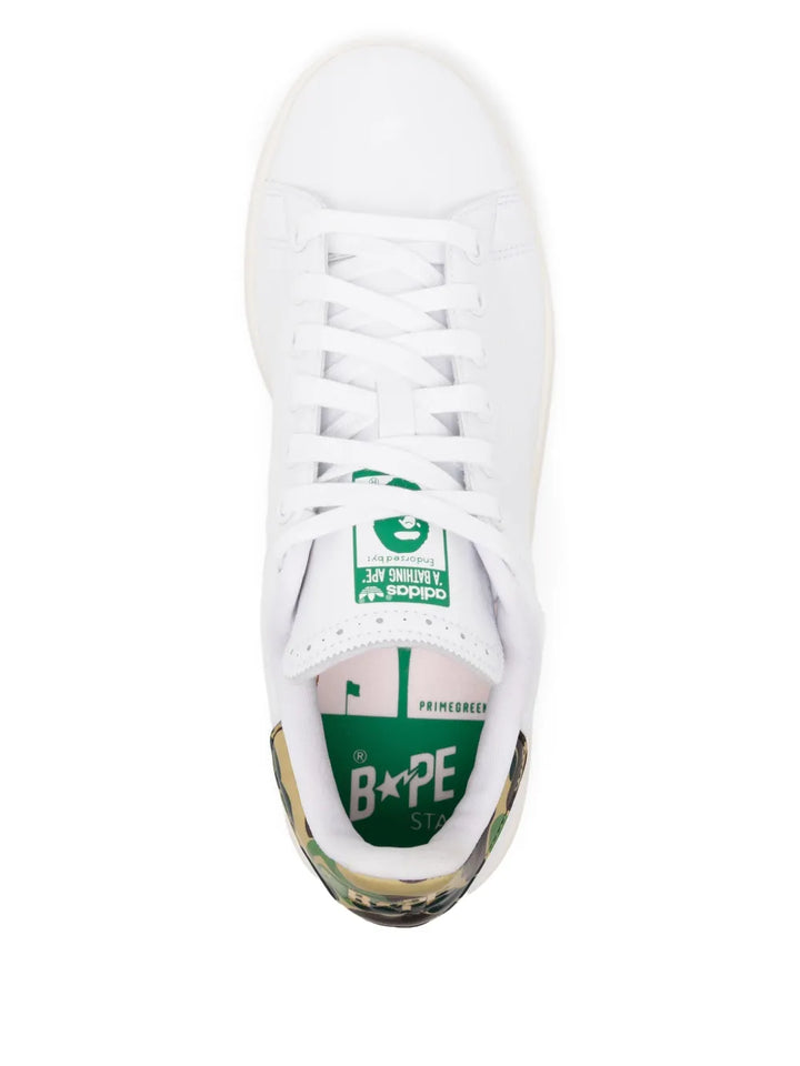 A Bathing Ape?X adidas Stan Smith Trainers — White — Size US M 3.5 - US W 5 — Top View