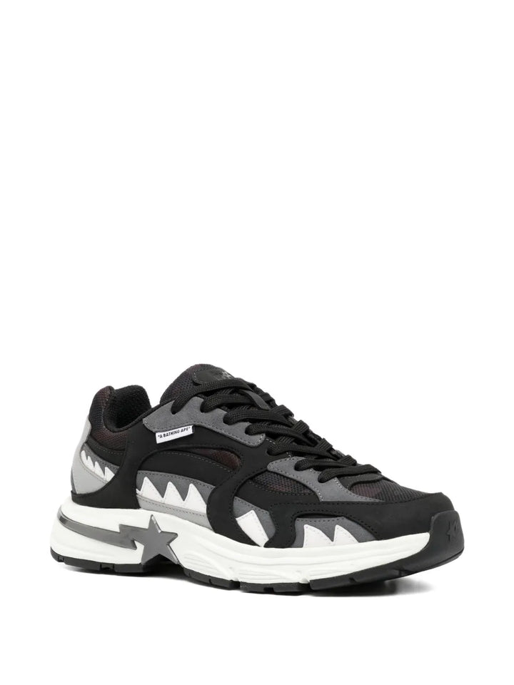 A Bathing Ape?Star-Embellished Trainers — Black — Size US M 3.5 - US W 5 — Side View