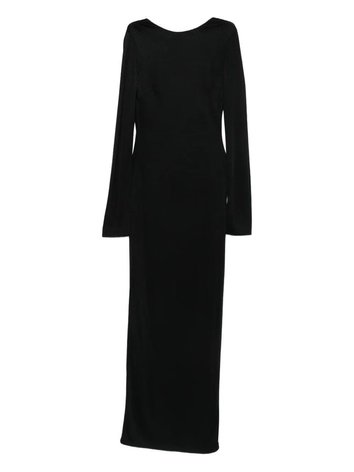 Saint Laurent Chain Embellished Dress — Black — Size S — Front View