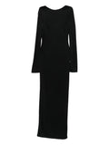 Saint Laurent Chain Embellished Dress — Black — Size S — Front View