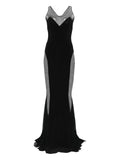 Norma Kamali Panelled Maxi Dress — Black — Size XS — Front View