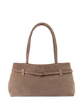 Manu Atelier Le Cambon East West Buckle Fastening Suede Shoulder Bag — Same as shown — Size One Size — Side View