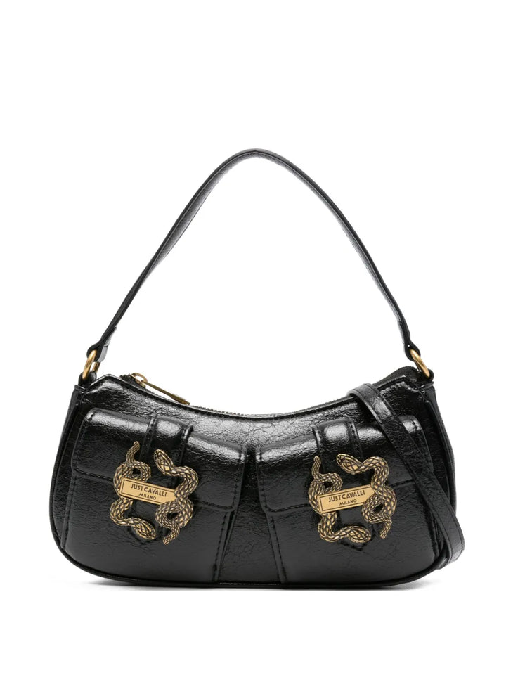Just Cavalli Snake Buckle Shoulder Bag — Same as shown — Size One Size — Front View