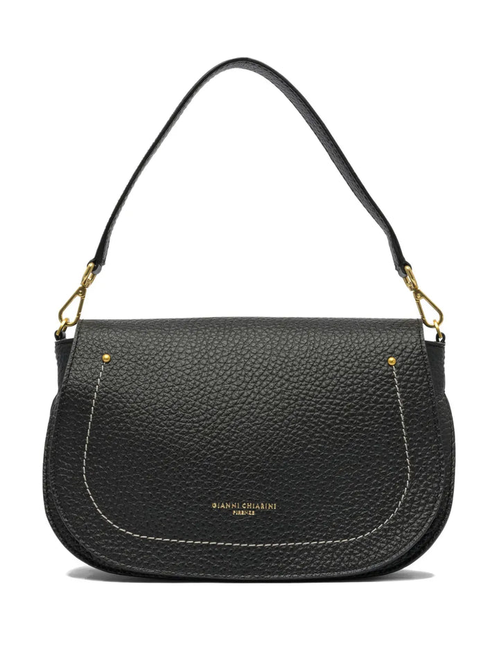 Gianni Chiarini Brooke Pebble Leather Curved Shoulder Bag — Same as shown — Size One Size — Front View