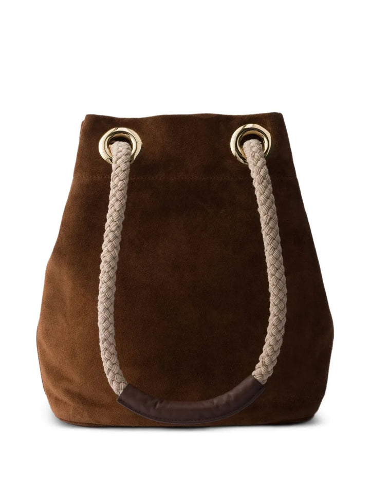 Prada Small Mariner Suede Bucket Bag — Same as shown — Size One Size — Side View