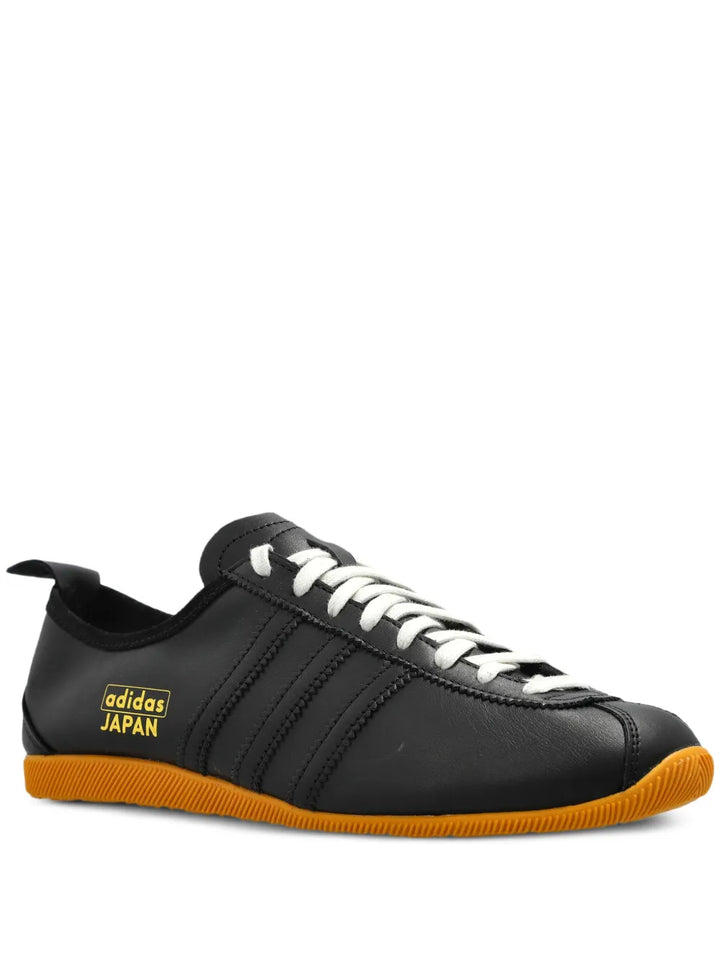 adidas Japan Leather Sneakers — Black — Size US M 10 - US W 11.5 — Front View