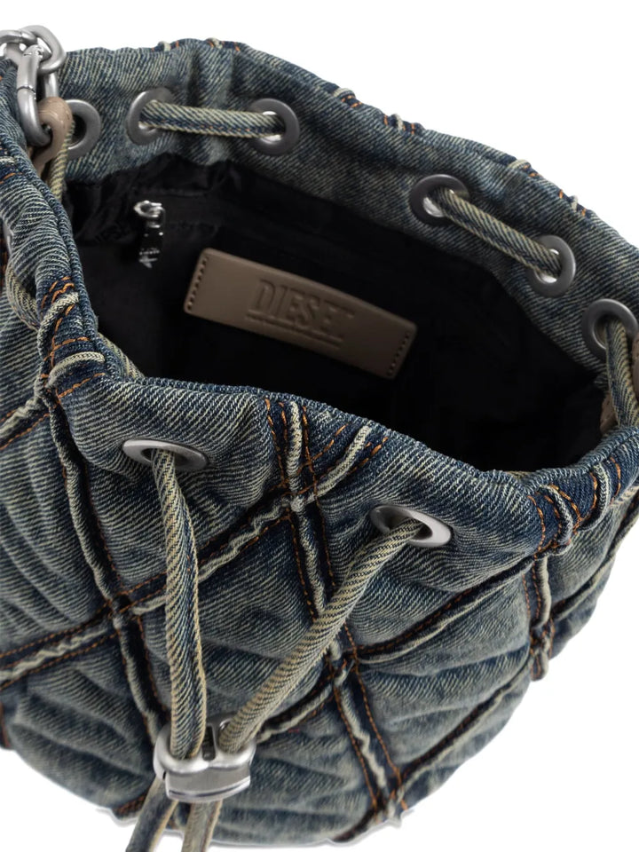 Diesel Mini Charm D Quilted Chain Strap Bag — Same as shown — Size One Size — Detail View