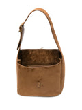 Saint Laurent Small Le 5 A 7 Supple Logo Plaque Suede Shoulder Bag — Same as shown — Size One Size — Detail View