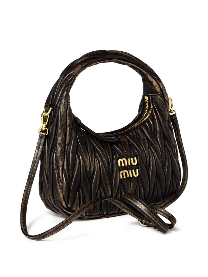 Miu Miu Wander Matelasse Leather Shoulder Bag — Same as shown — Size One Size — Detail View