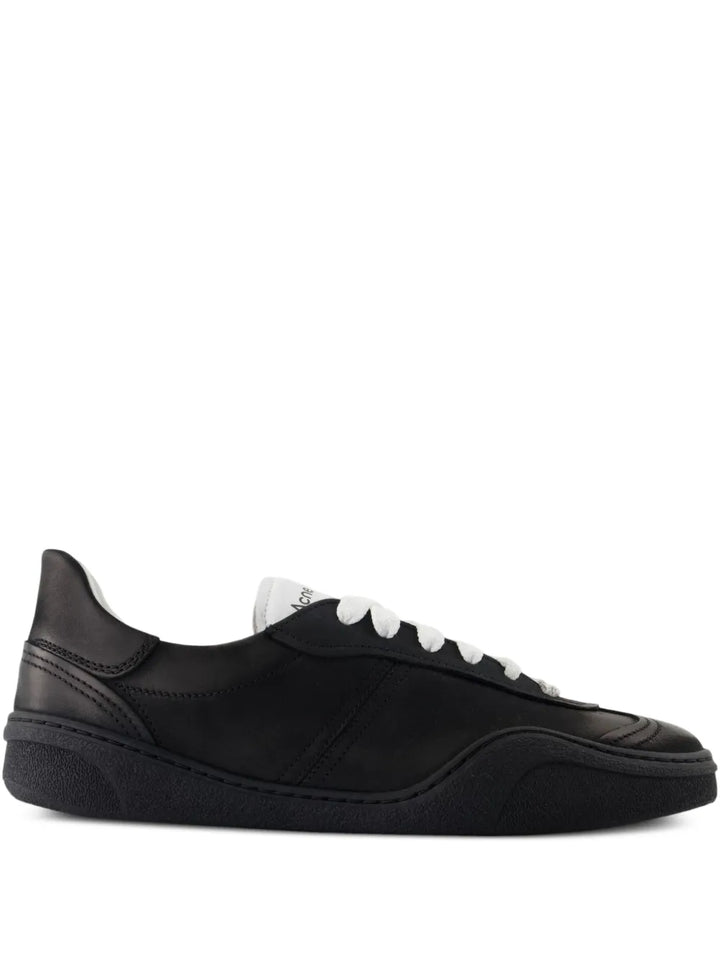 Acne Studios Leather Lace-Up Sneakers — Black — Size US M 11 - US W 12.5 — Front View