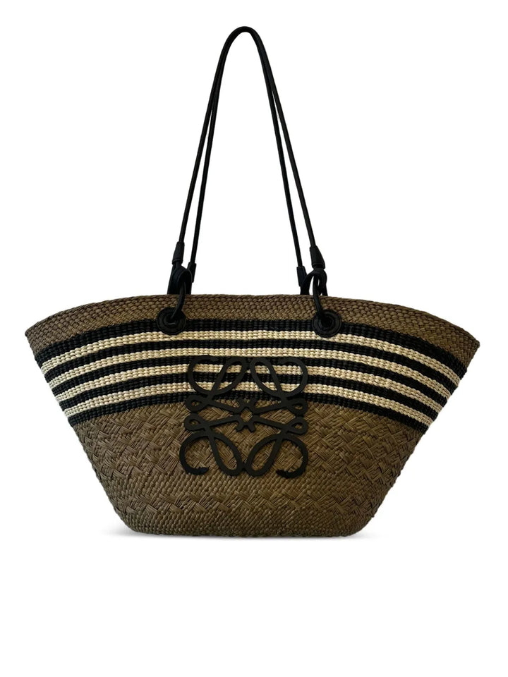 Loewe Striped Anagram Basket Bag — Same as shown — Size One Size — Side View