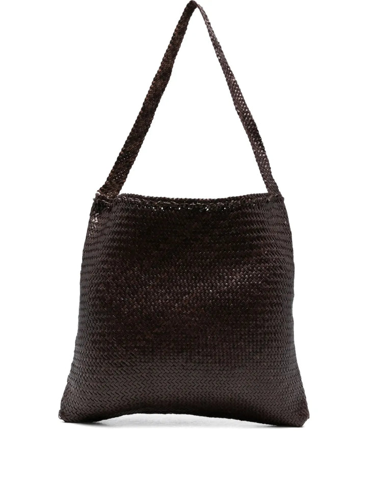 Dragon Diffusion Woven Leather Shoulder Bag — Same as shown — Size One Size — Front View