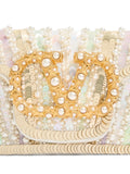 Valentino Garavani Small Loco Embroidered Jewel Logo Shoulder Bag — Same as shown — Size One Size — Top View