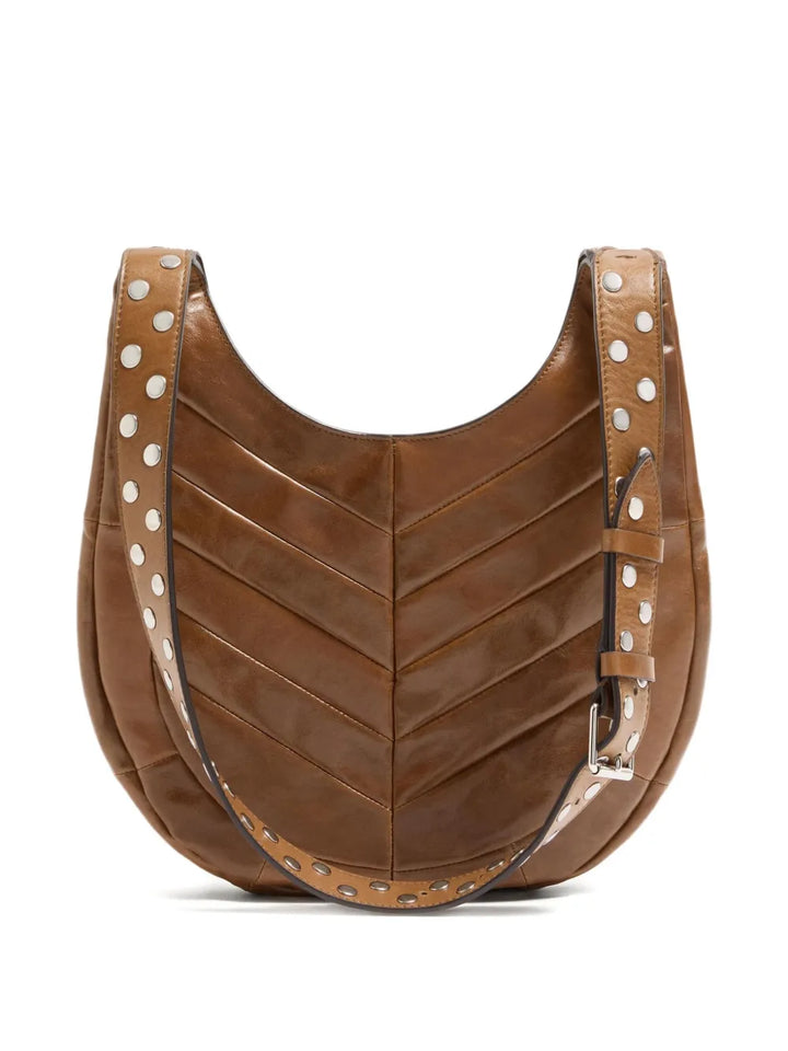 Valentino Garavani Chevron Pattern Stud Detail Shoulder Bag — Same as shown — Size One Size — Back View
