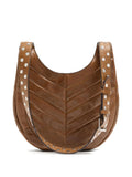 Valentino Garavani Chevron Pattern Stud Detail Shoulder Bag — Same as shown — Size One Size — Back View