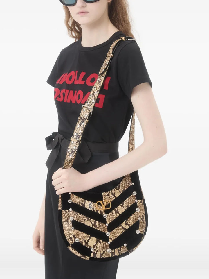 Valentino Garavani Small Chevron Patterned Shoulder Bag — Same as shown — Size One Size — Side View