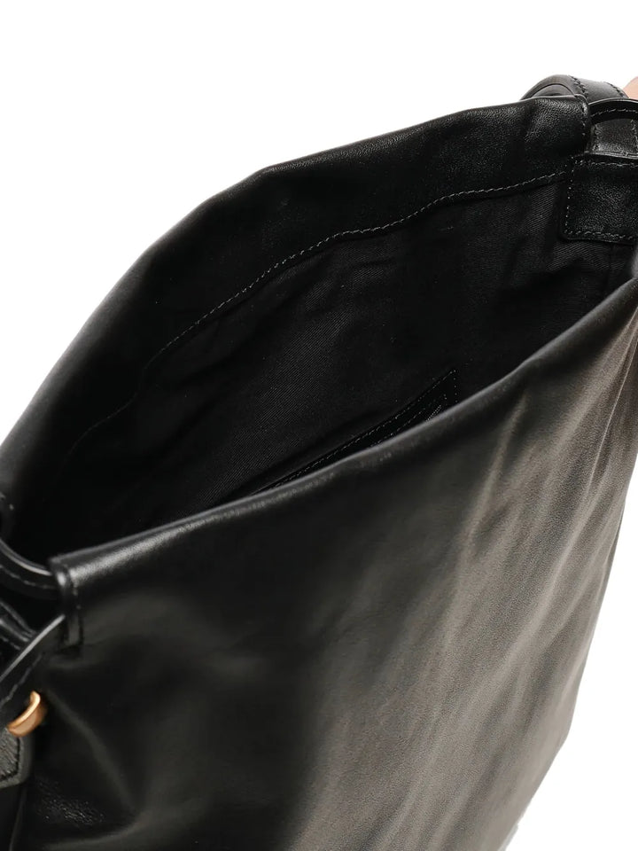 Pinko Drawstring Leather Shoulder Bag — Same as shown — Size One Size — Top View