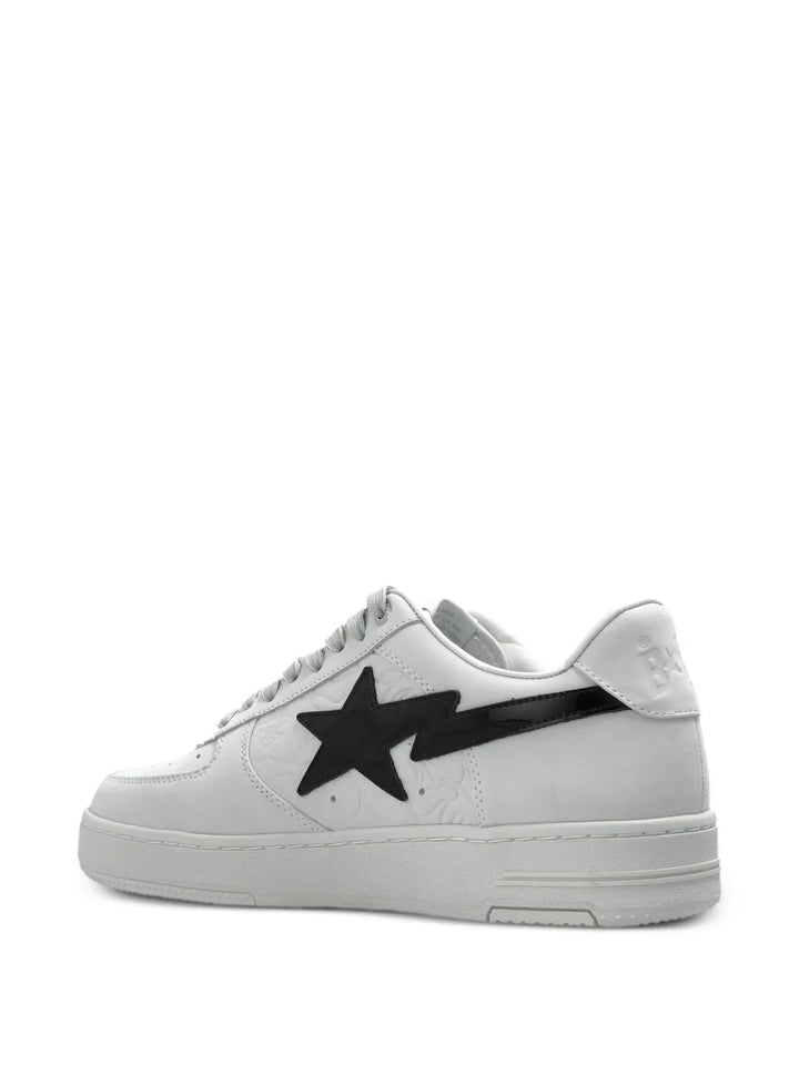 A Bathing Ape?Star-Patch Sneakers — White — Size US M 4.5 - US W 6 — Side View