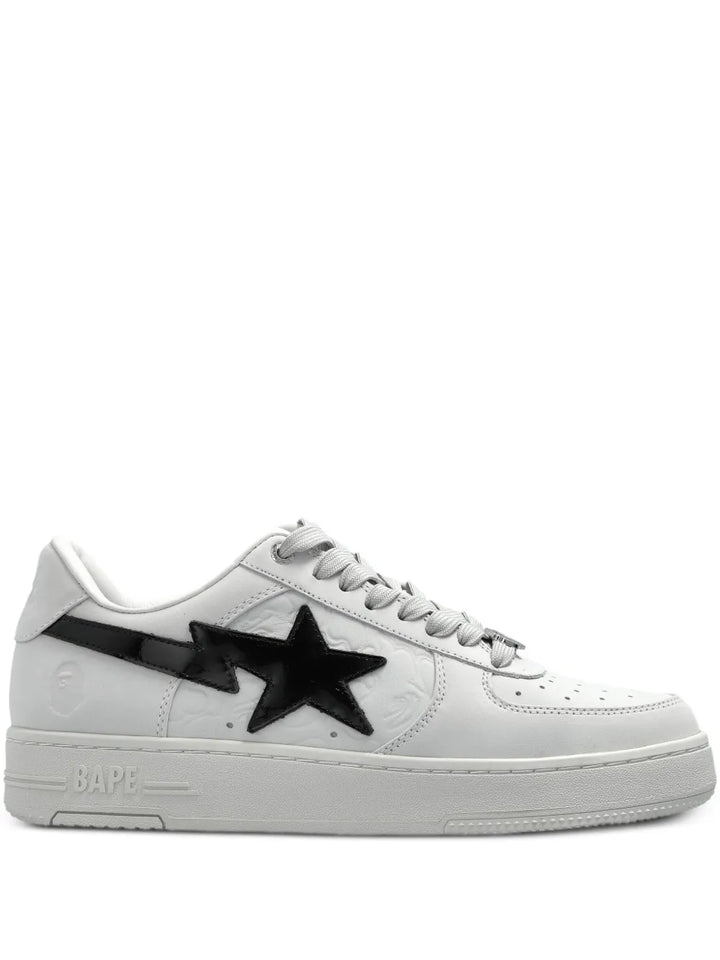 A Bathing Ape?Star-Patch Sneakers — White — Size US M 4.5 - US W 6 — Front View
