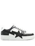 A Bathing Ape?Bape Sta Star-Patch Sneakers — Black / White — Size US M 11 - US W 12.5 — Front View