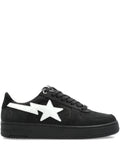 A Bathing Ape?Sk8 Sta 3 Star-Embellished Leather Sneakers — Black — Size US M 3.5 - US W 5 — Front View
