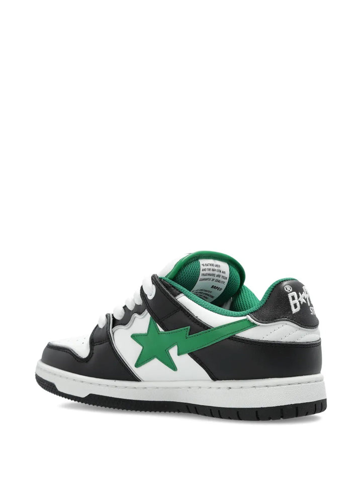 A Bathing Ape?Star-Patch Sneakers — Black — Size US M 10 - US W 11.5 — Side View