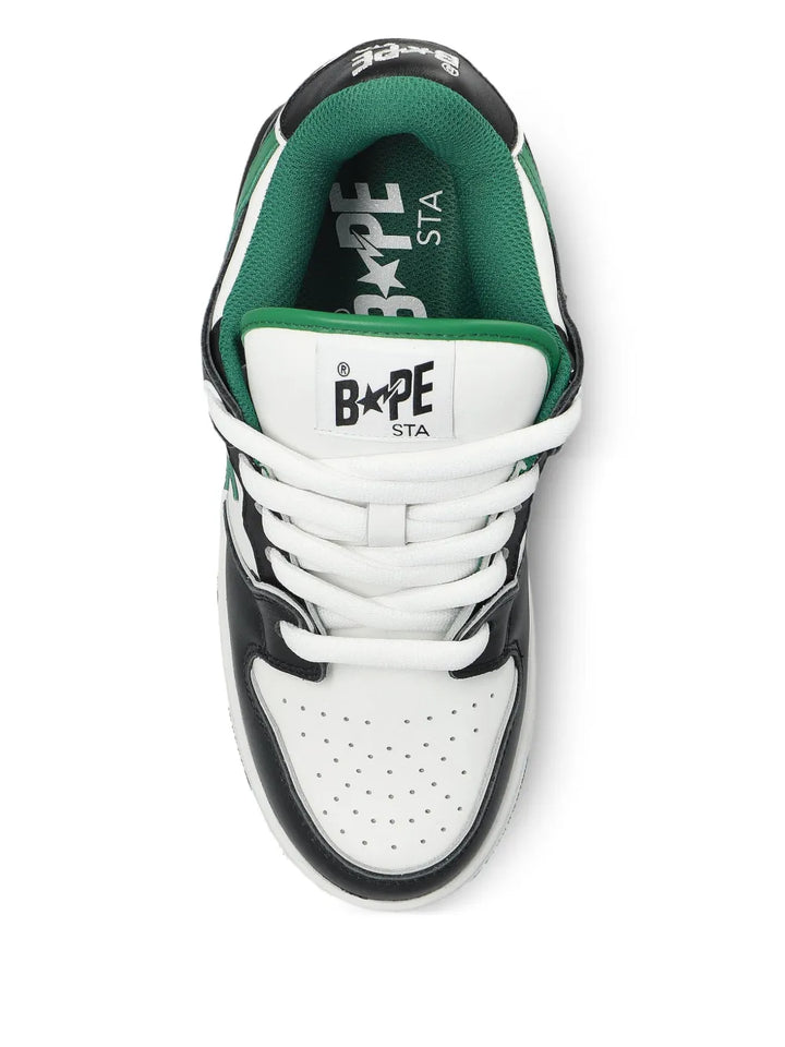 A Bathing Ape?Star-Patch Sneakers — Black — Size US M 10 - US W 11.5 — Back View