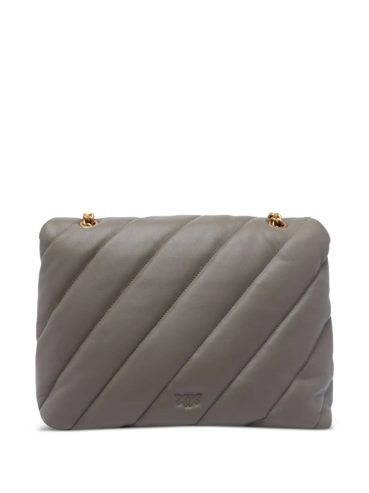 Pinko Quilted Bird Embellished Shoulder Bag — Same as shown — Size One Size — Side View