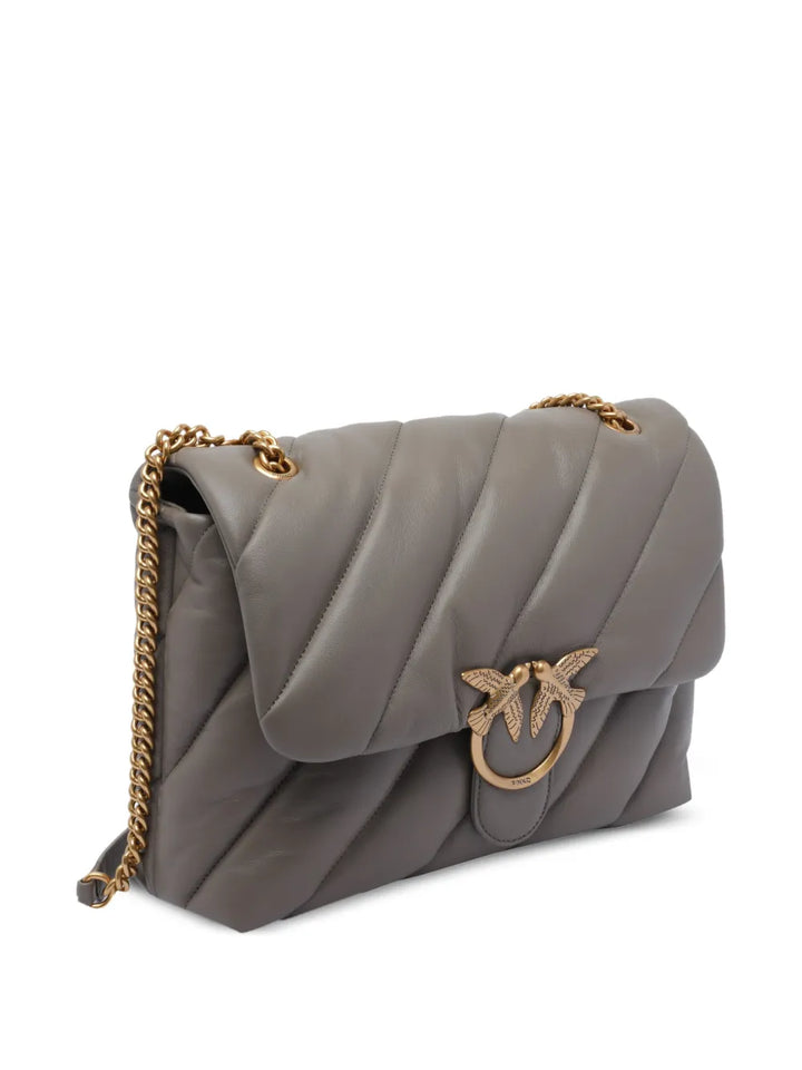Pinko Quilted Bird Embellished Shoulder Bag — Same as shown — Size One Size — Back View